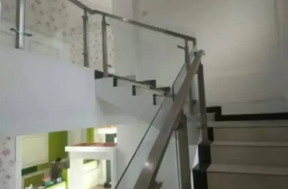 Railing tangga stainless kaca @12