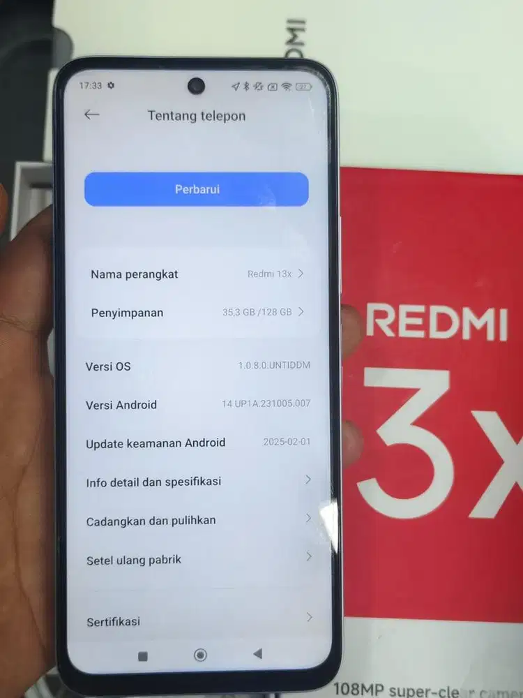 Resmi 13X ram 8/128 fullset mulus no minus