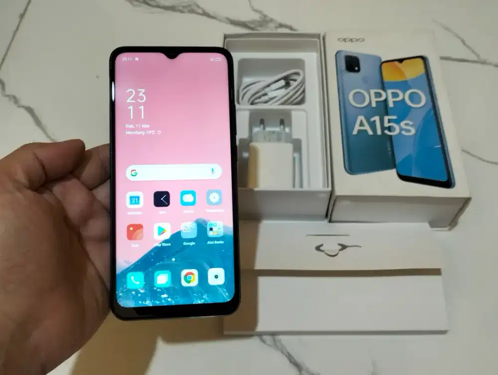 BUTUH UANG OPPO A15S RAM 6GB / 128GB 4G LTE Duos 6,52in Finger Mulus
