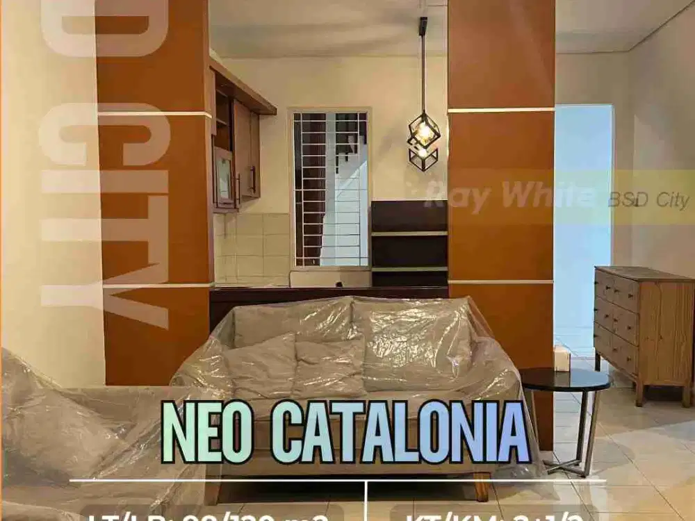 Turun Harga Rumah Cantik 2 Lantai Semi Furnished di Neo Catalonia BSD City