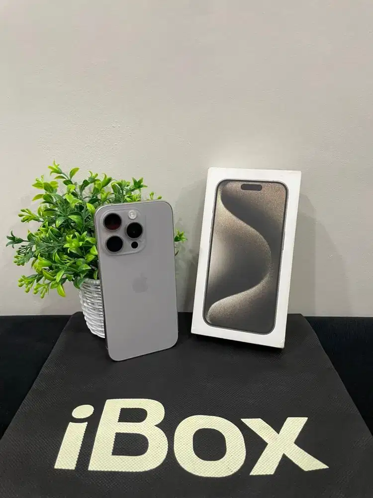 IPhone 15 Pro 128GB iBox Natural mulus Fullset Ori BH 88% 3Utool 98