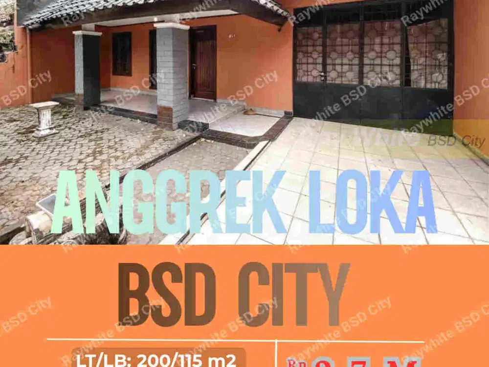 Rumah Luas di BSD City Dekat Taman Dan Dekat Tol