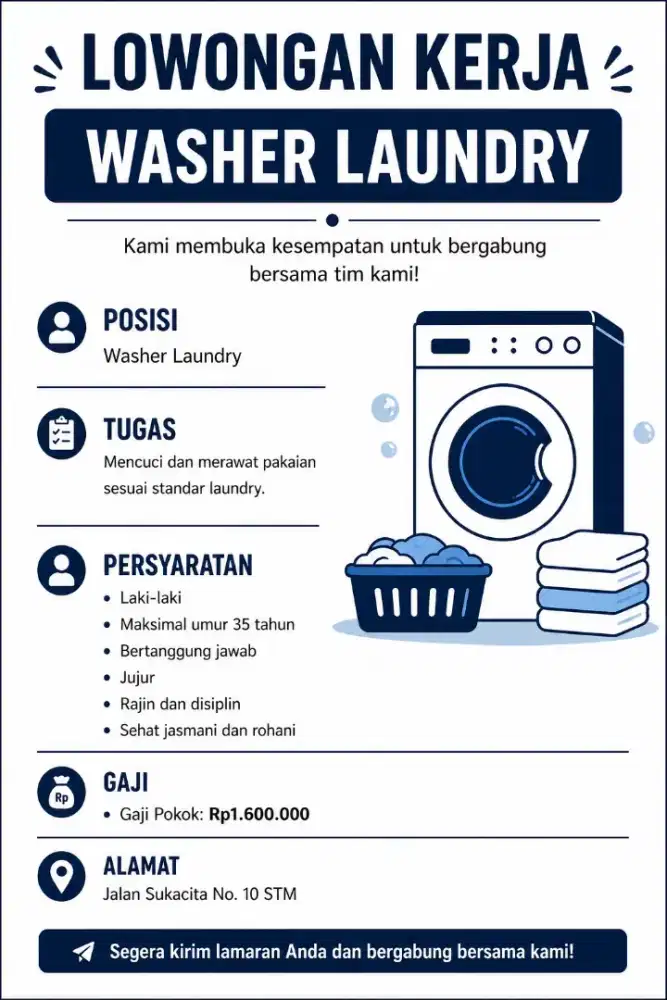 Lowongan kerja laundry