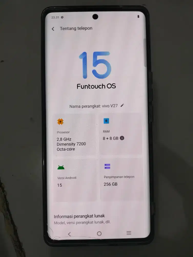 Vivo v27 5G ram 8/256gb normal