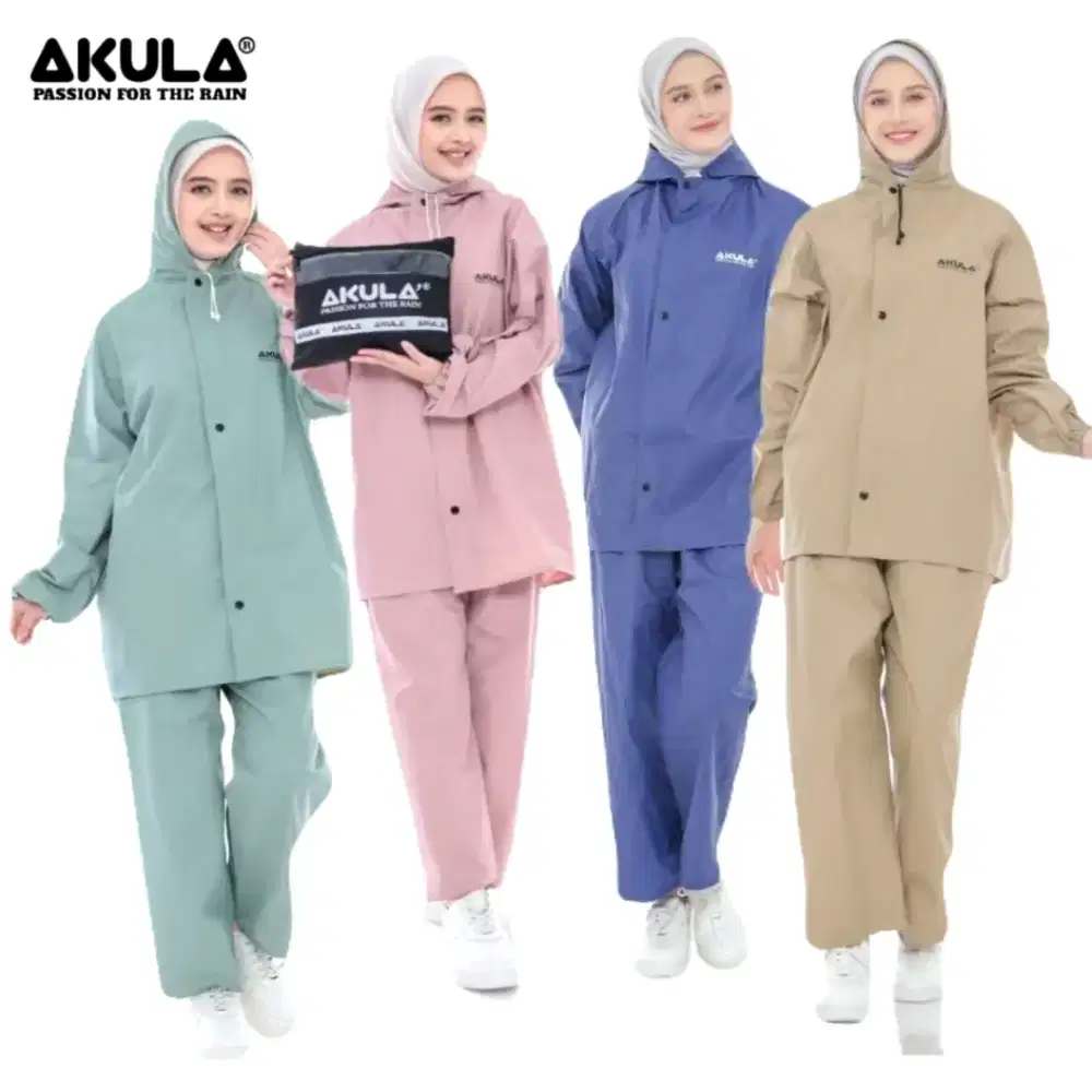 Akula Jas Hujan Sporty Waterproof Premium pria dan wanita