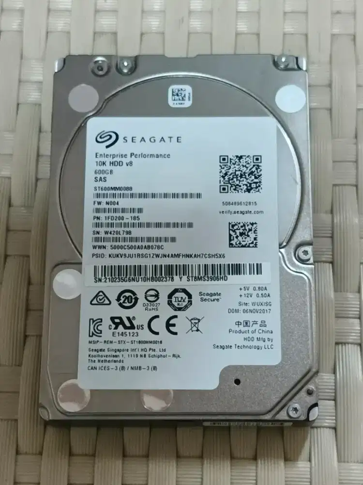 HDD Server Seagate 600GB SAS 10K 2.5 Inch
Deskripsi