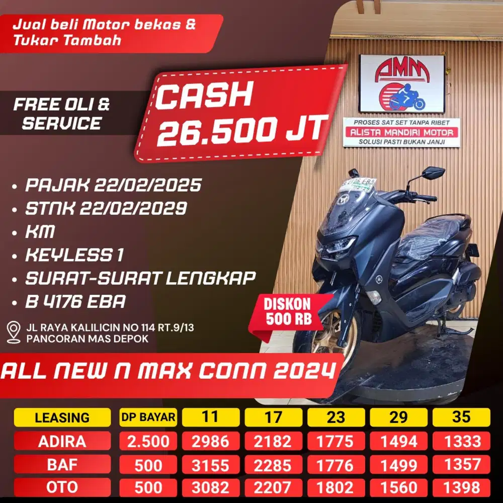 ALL NEW NMAX CONN 2024 DP 500 CASH / KREDIT ALISTA