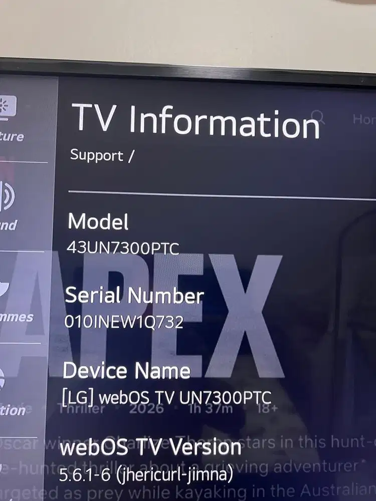 TV LG 43 inch seperti baru mulus g pernah bongkar