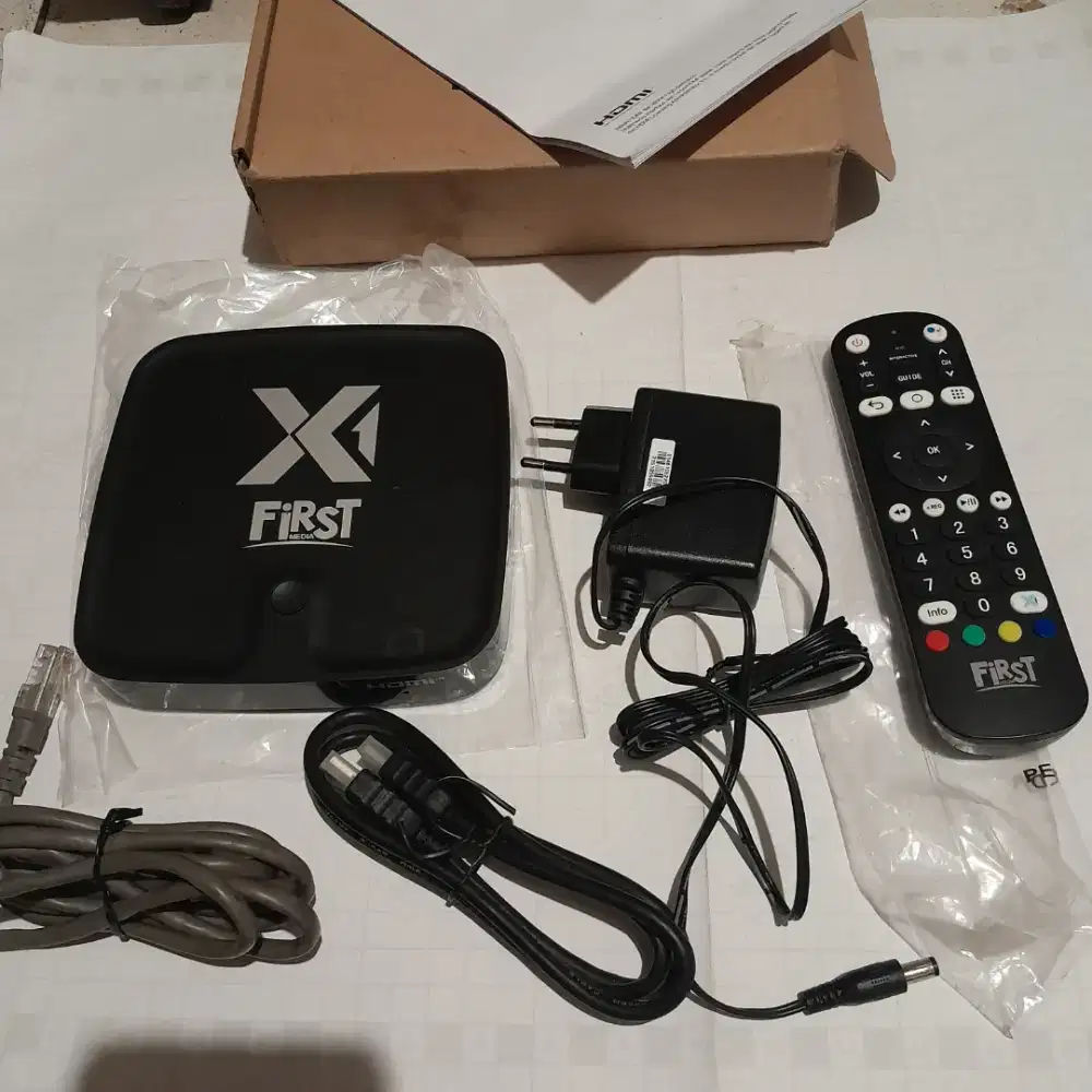 STB Android TV X1 4K - Fullset Mulus Original