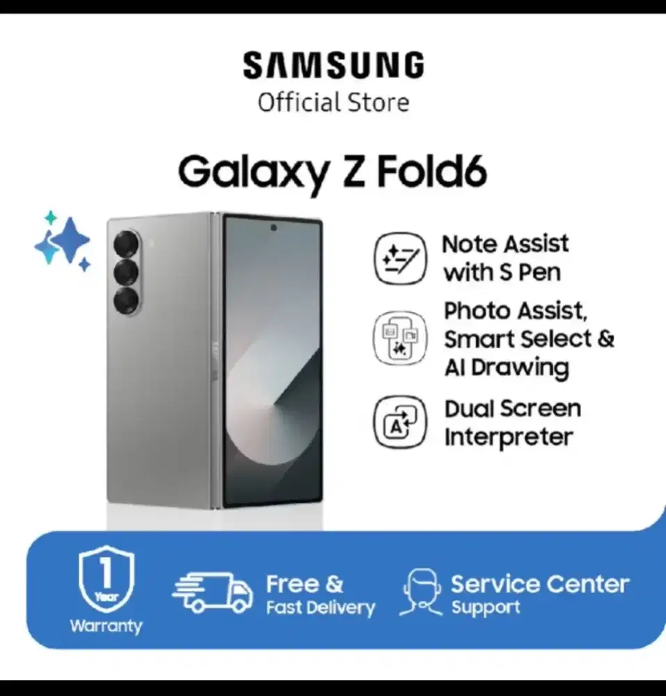 Samsung Galaxy Z Fold6 12/512 GB - Silver Shadow