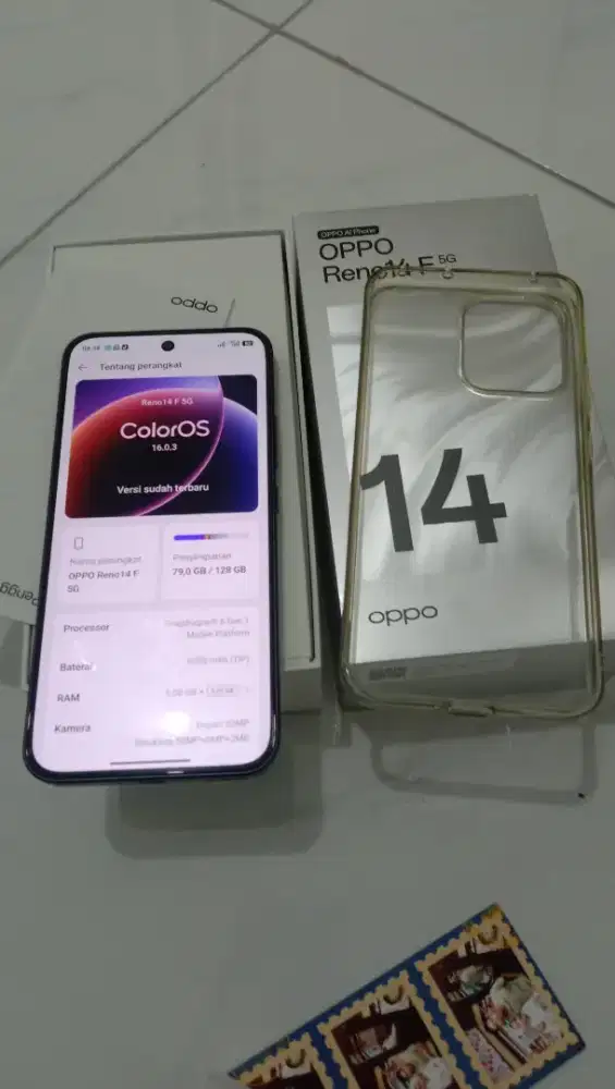 OPPO Reno 14F 5G Like New! Baru 2 Bulan, Mulus 100%