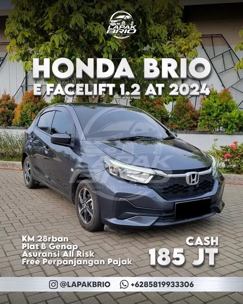 [DP MURAH LENGKAP] Honda Brio E Facelift Matic 2024