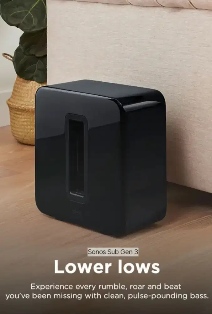 Sonos Package - Sonos Sub Gen3 Subwoofer + Sonos Beam Gen2 Soundbar -