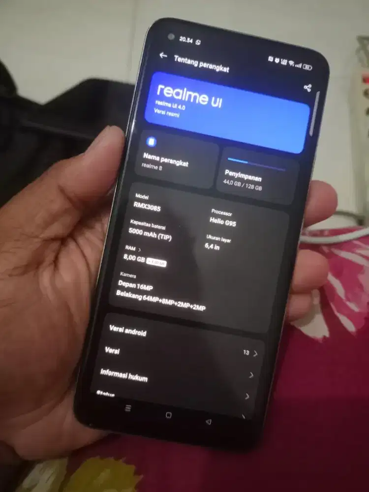 Realme 8 8/128 tt bt