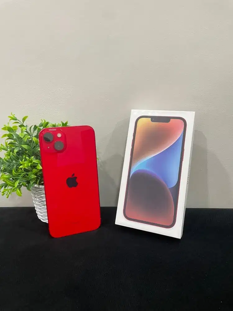 IPhone 14 Plus Red mulus Fullset BH 95% 3Utool 100 All Operator Esim