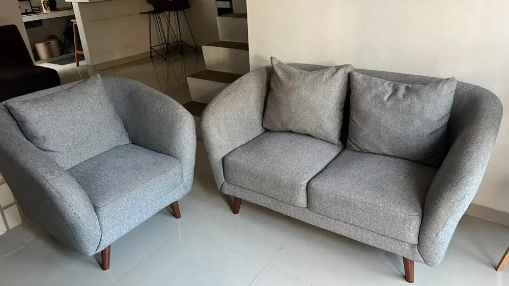 Sofa abu 2 seat+1 seat