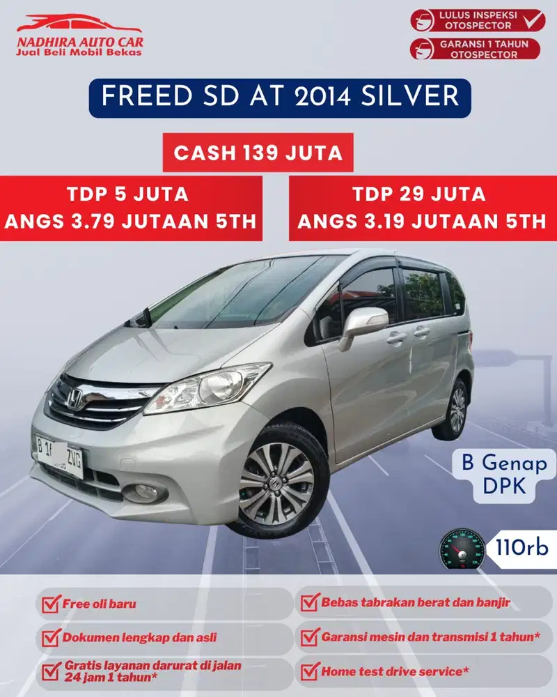 DP 5 Juta Freed SD AT 2014 Silver Ac Double