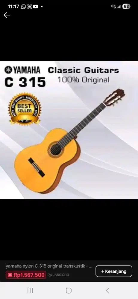 GITAR YAMAHA KLASIK C315