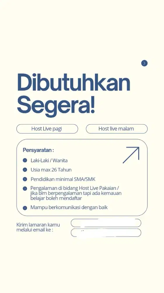Lowongan host live
