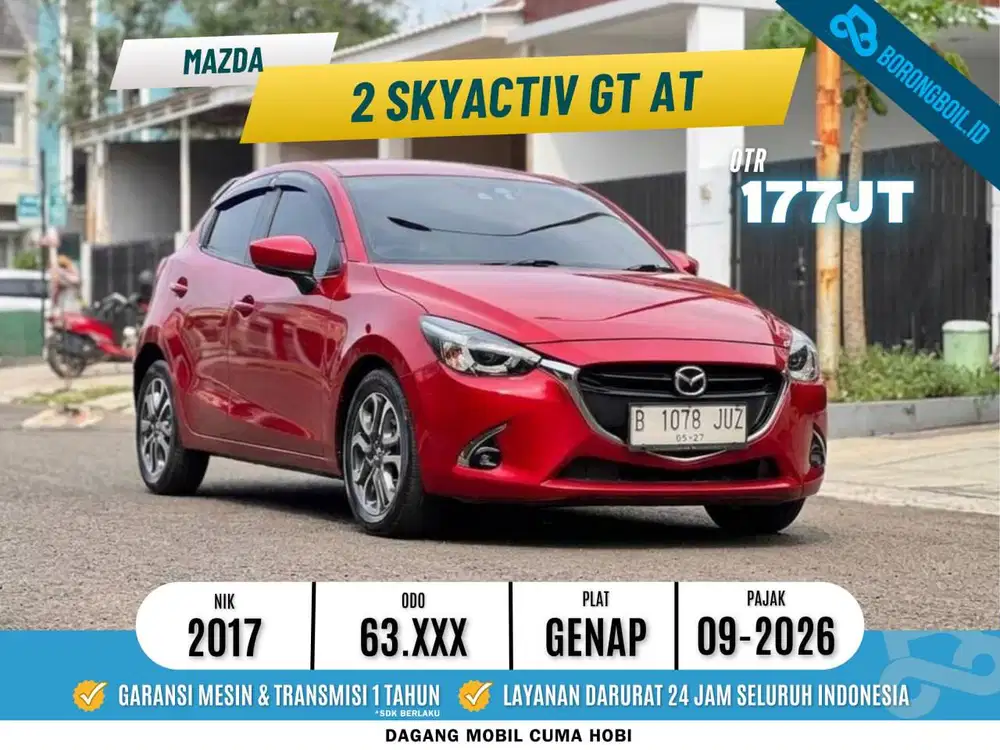 Mazda 2 1.5 GT AT Merah Metalik 2017 low km