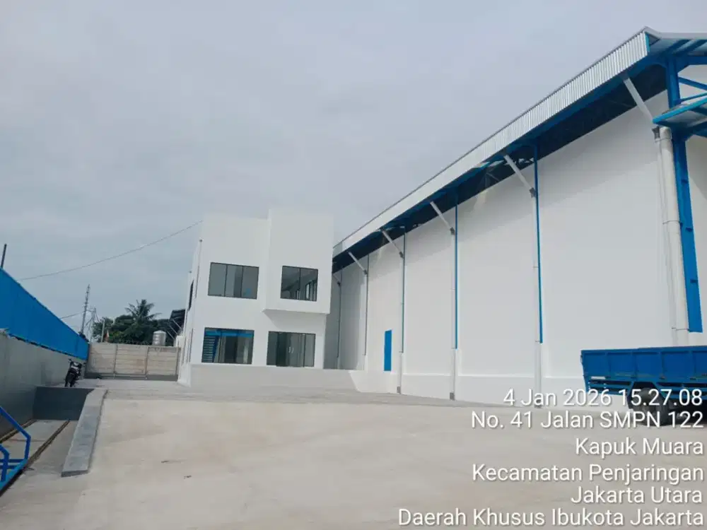 DISEWAKAN GUDANG BESAR KAPUK MUARA – AKSES CONTAINER 40 FEET