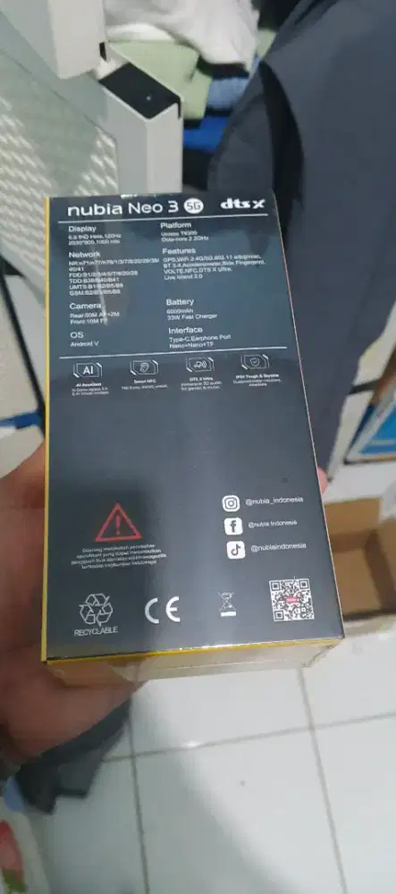 nubia Neo 3 5g garansi resmi