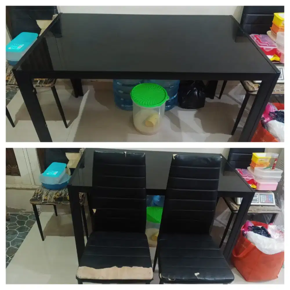 Dijual Set Meja Makan 4 kursi & Meja Tamu