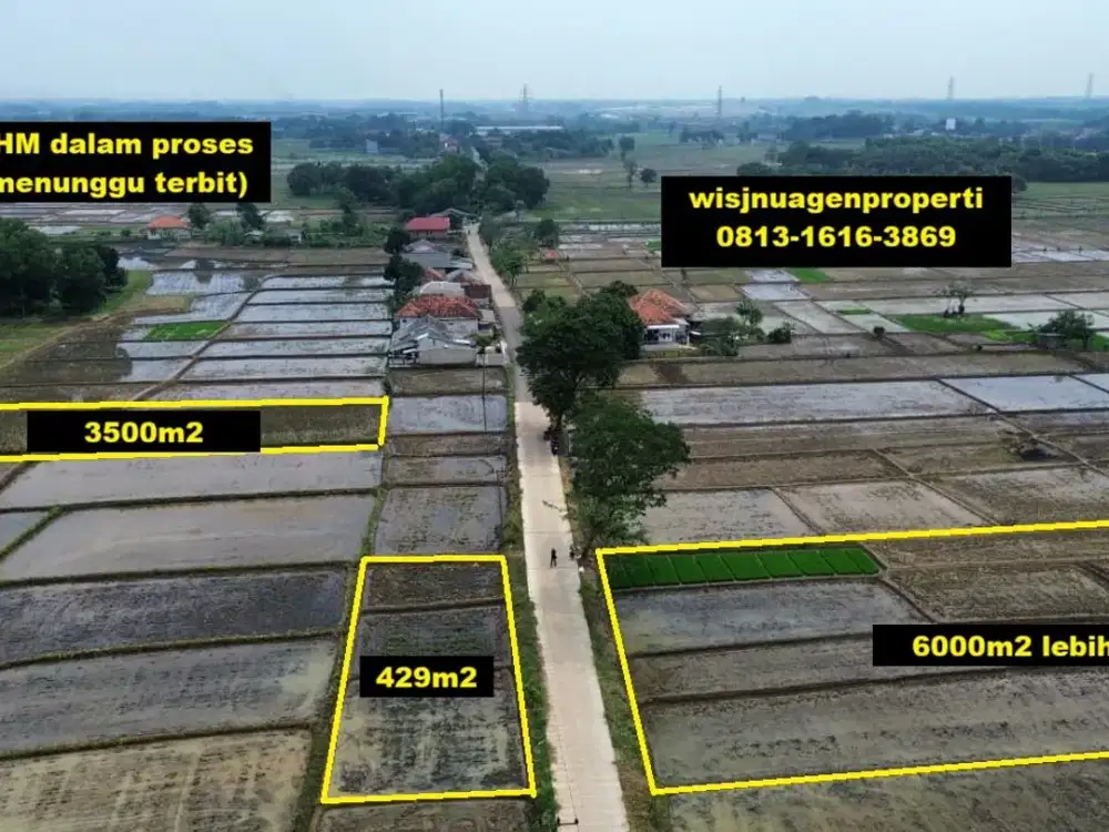 Tanah Industri Subang dekat Pabrik Mobil Listrik di Cibogo