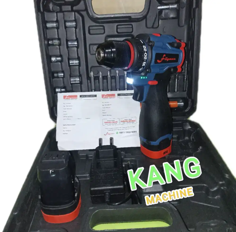 Bor baterai Fligman 16.8 V Fullset / cordless drill driver 10mm