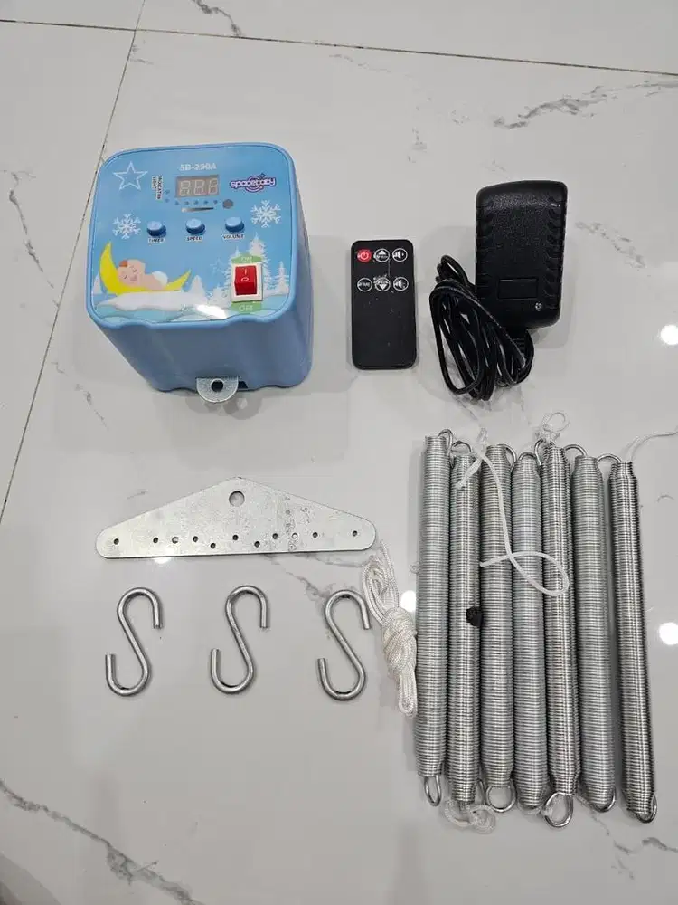Mesin Ayunan Bayi Elektrik Spacebaby SB-250A + Remote + Per Lengkap