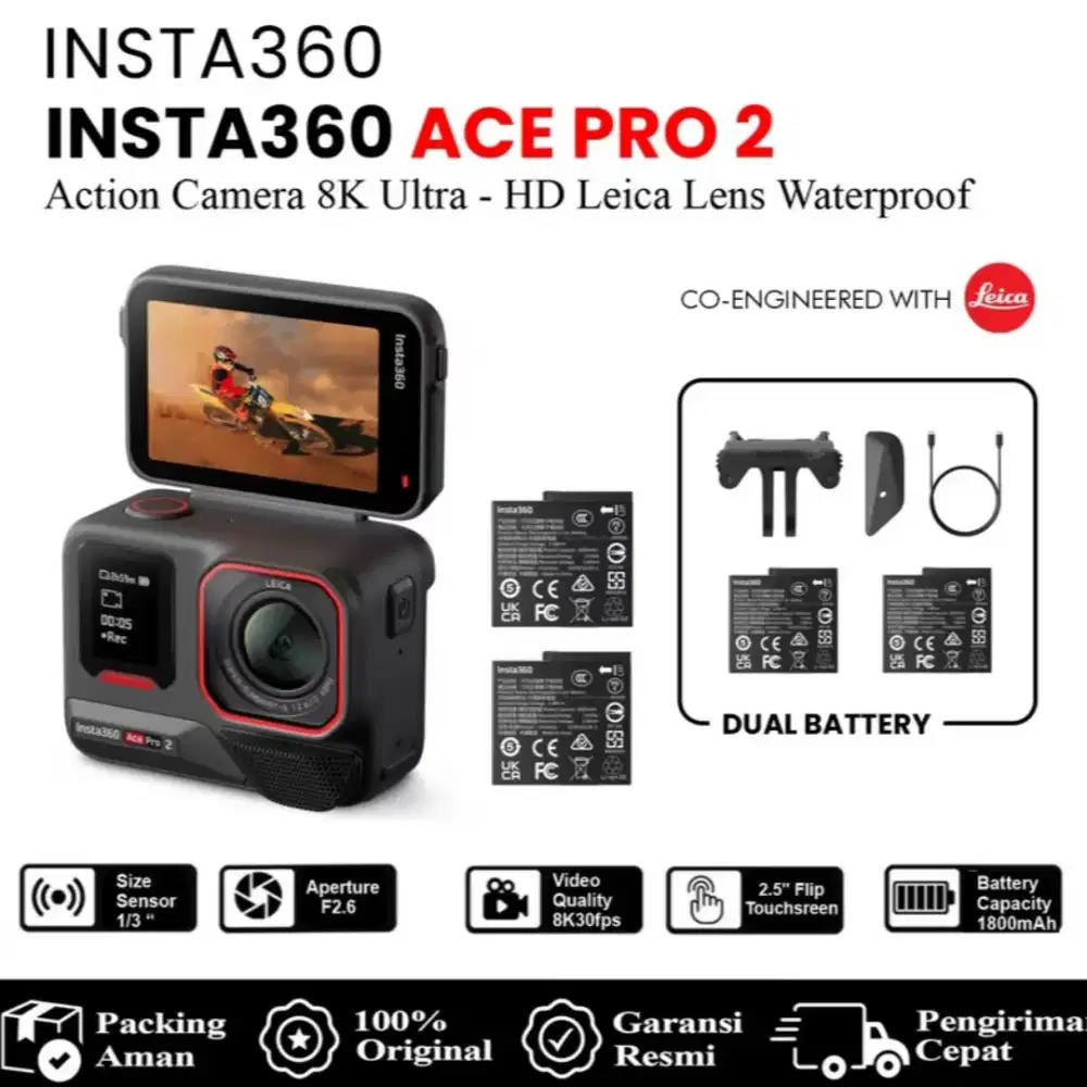 Insta360 Ace Pro 2 (Battery Bundle) - Garansi Resmi