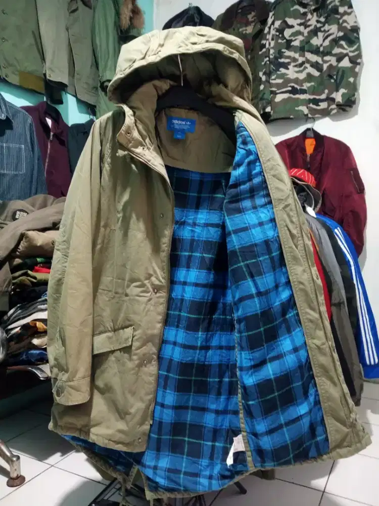 ADIDAS Canvas Fishtyle Military Jacket Made In INDIA