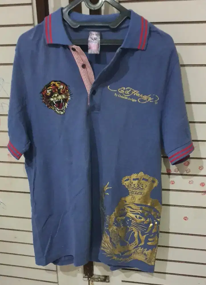 ED HARDY BY CHRISTIAN AUDIGIER POLO SHIRT ORIGINAL