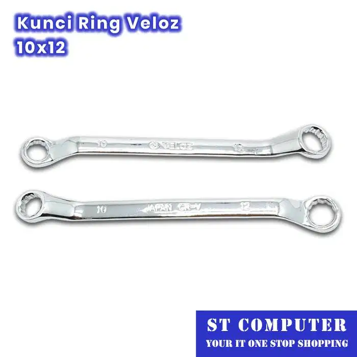 Kunci Ring Veloz 10x12 Chrome Vanadium Steel