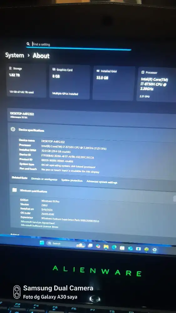 Laptop Alienware 15 R4 GTX 1070