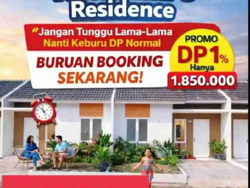DP Cukup 1% di Perum Kota Bumi 6,Unit Ready Siap Huni