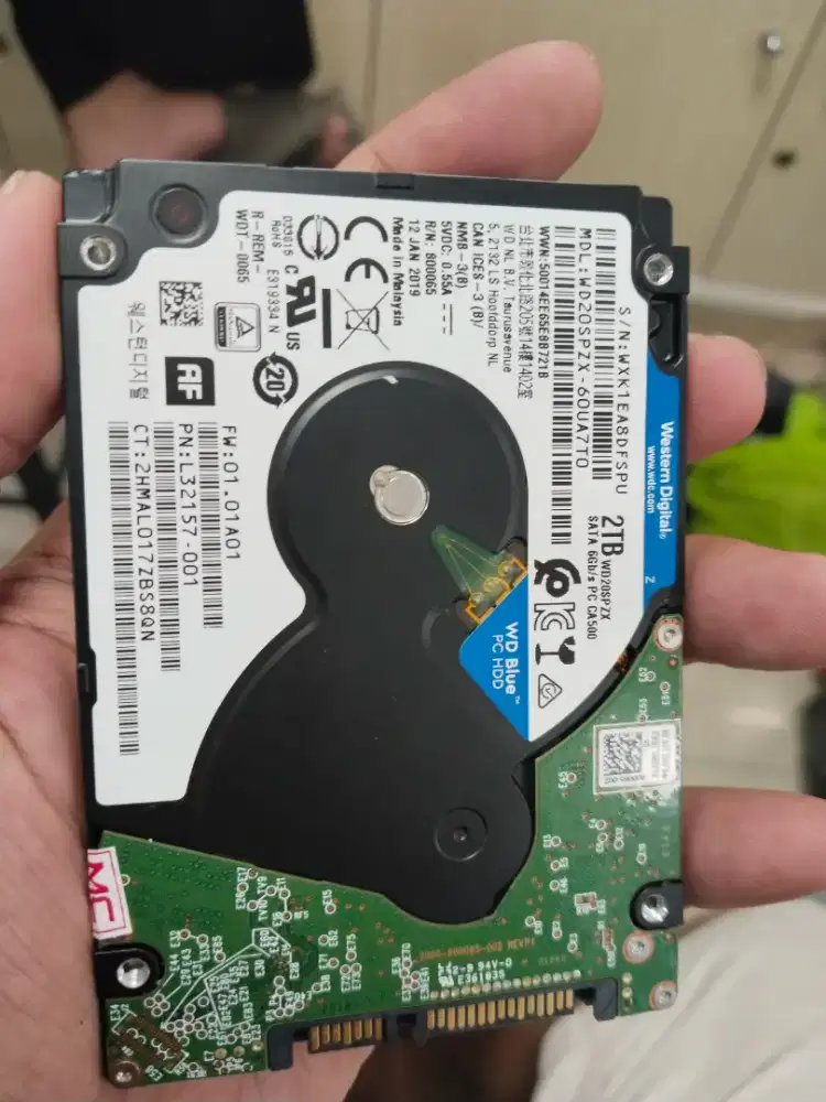 Dijual hardisk laptop ori cabutan Merk WD Kapasitasnya 2000GB/2TB 100%