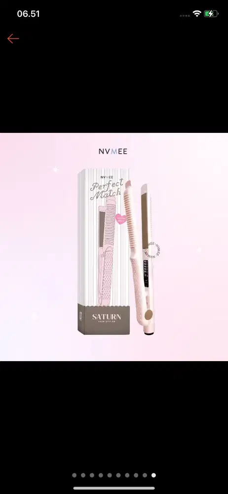 ￼NVMEE - Catokan Pelurus Rambut Saturn Hair Styler (Valentine Edition)
