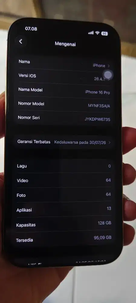 Iphone 16 pro resmi mulus garansi