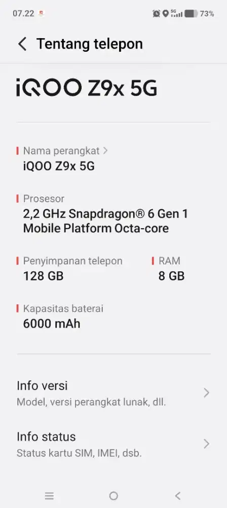 IQOO Z9X RAM 8/128