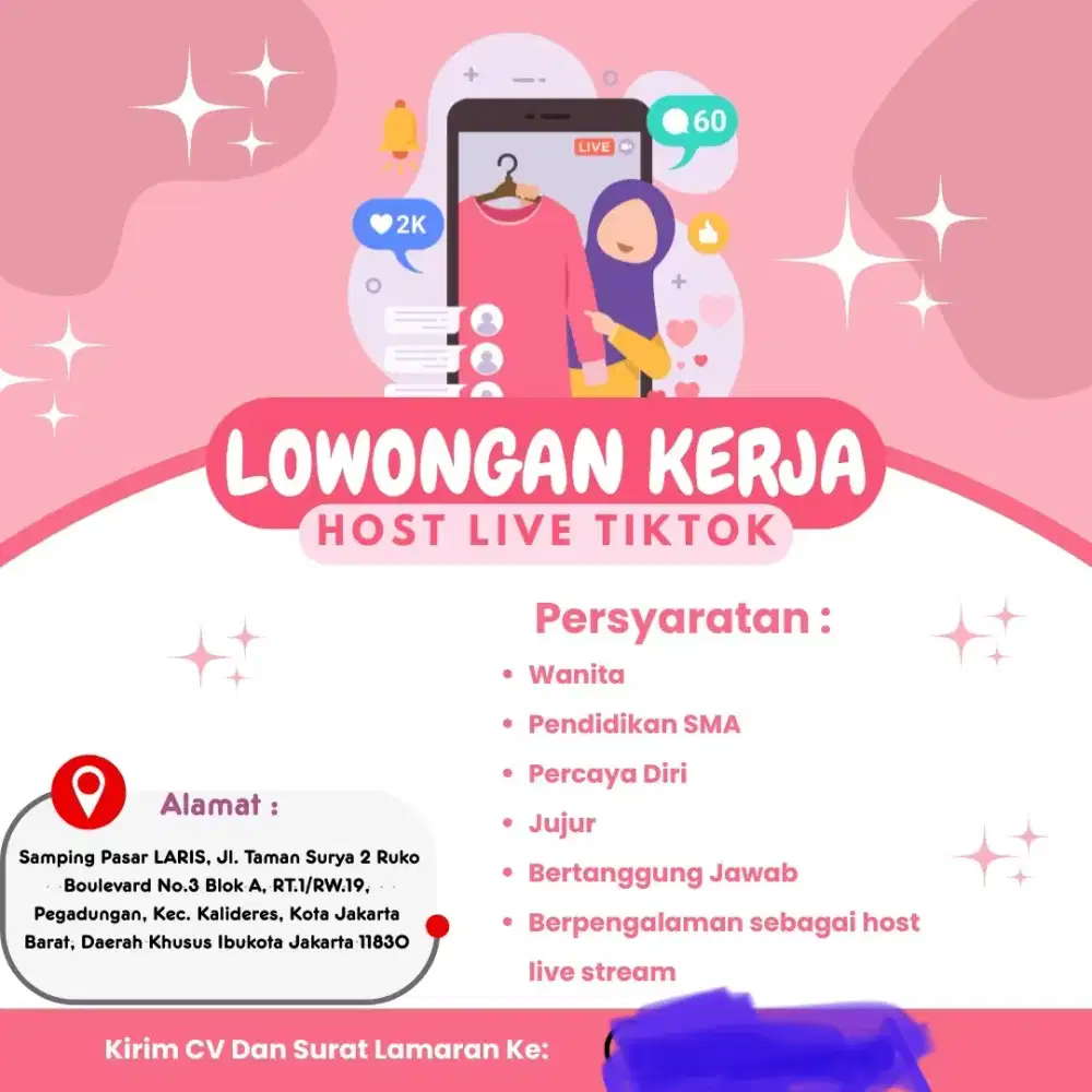 LOWONGAN KERJA HOST LIVE TIKTOK