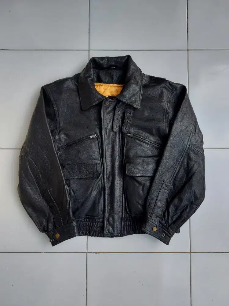KADOYA JPN Jaket Kulit Vintage Biker Leather Jacket