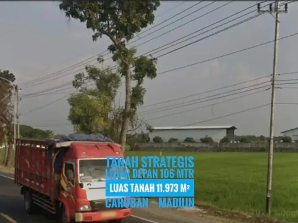 Ba// Tanah Zona Industri LD 106 mtr, dekat Gerbang TOL Caruban MADIUN, Mantap