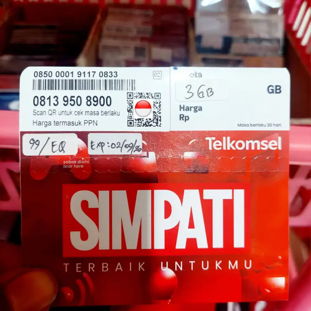 Telkomsel 11 Digit Nomor Cantik Simpati 4G/5G New Segel 100%