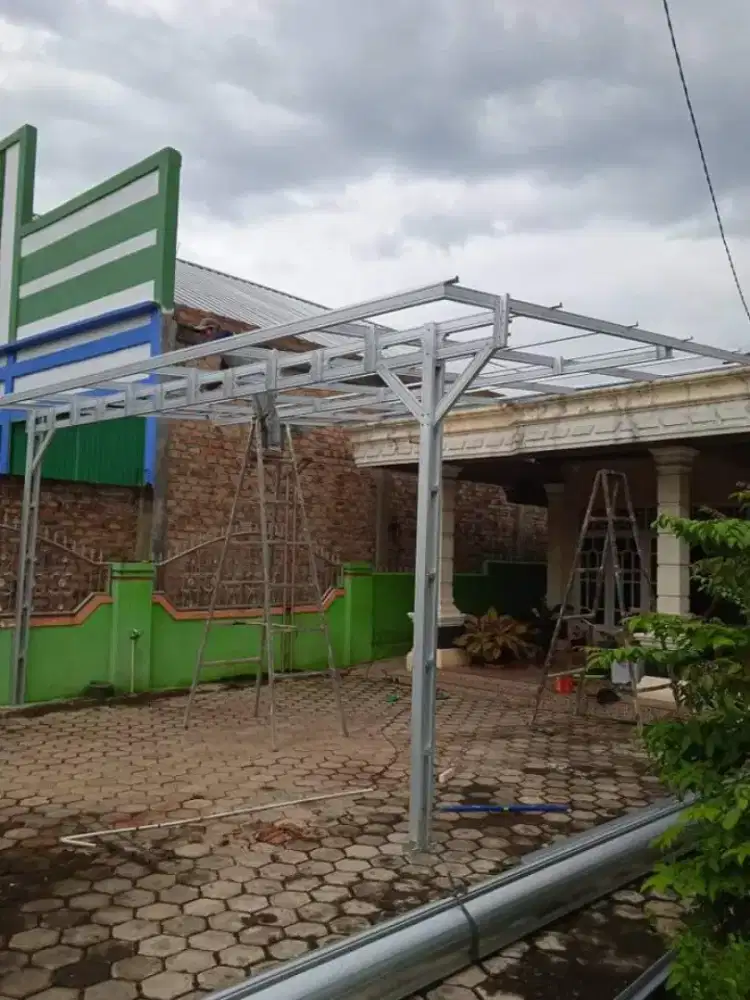 Kanopi Baja ringan Atap Spandek pasir
