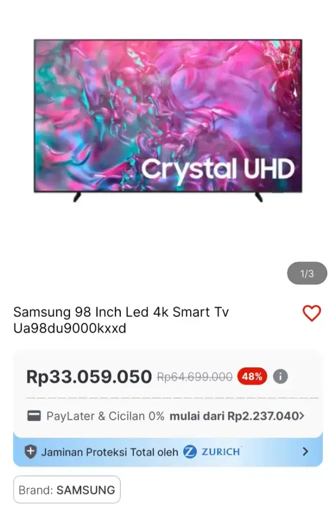 SUPER PROMO TV SAMSUNG 98INCH
