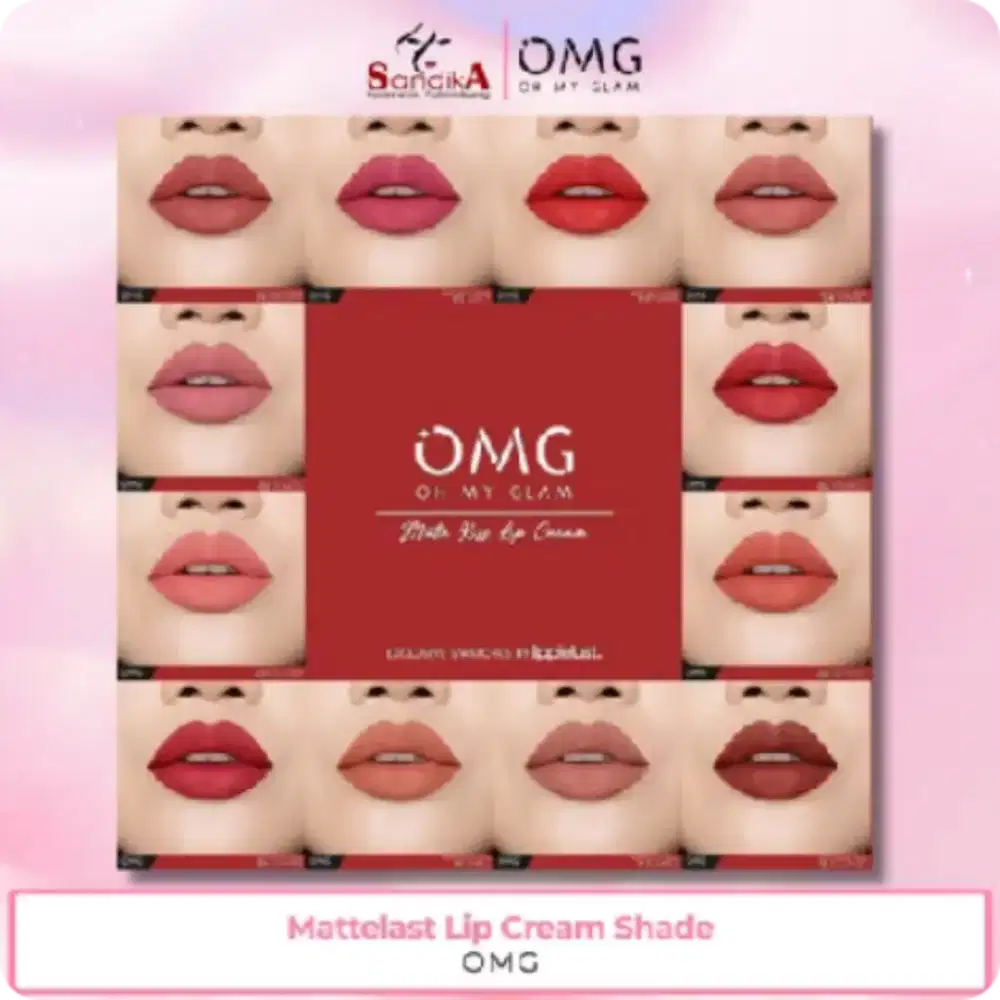 OMG Oh My Glam Mattelast Lip Cream 12H Tahan Lama.