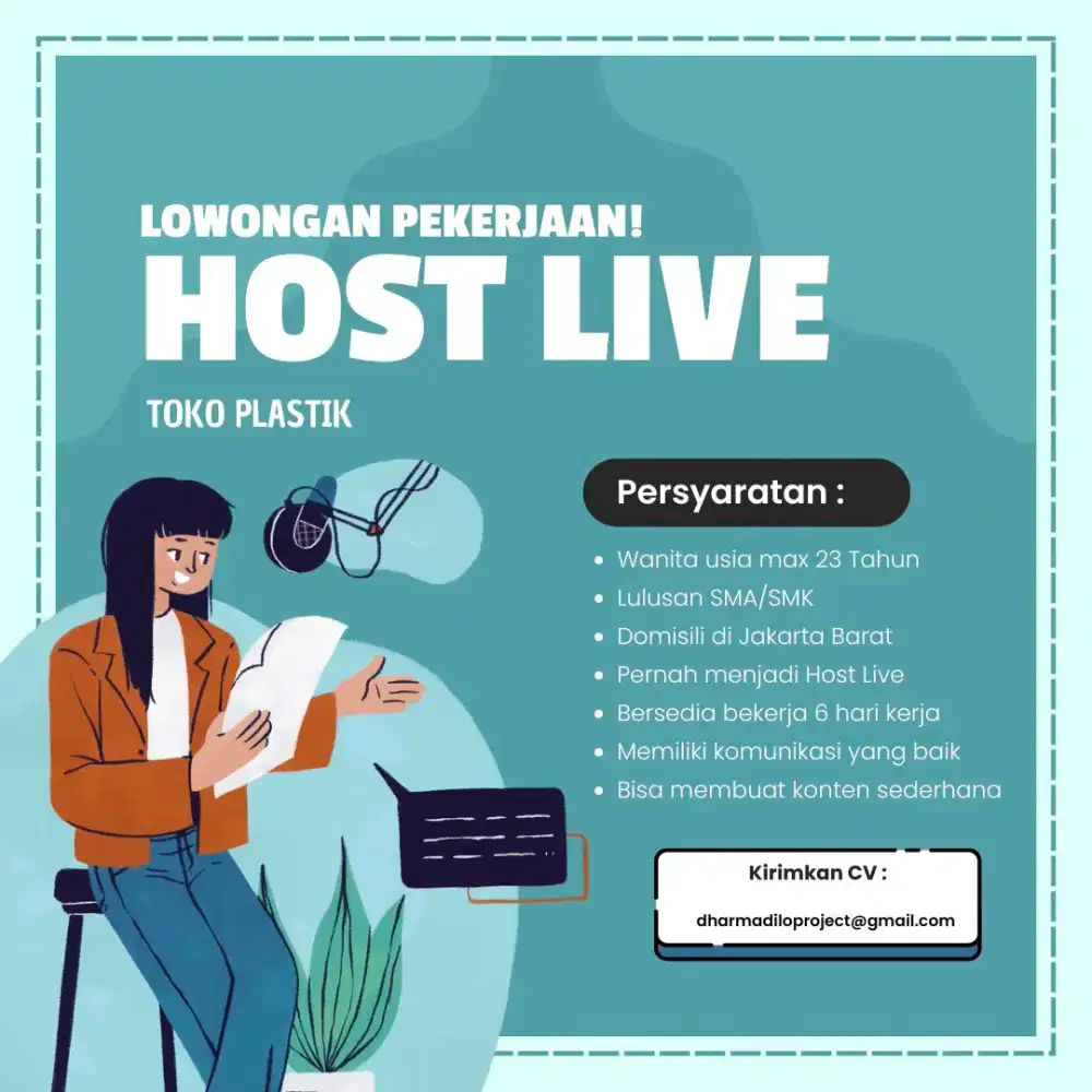 Dicari Host Live Daerah Jakbar