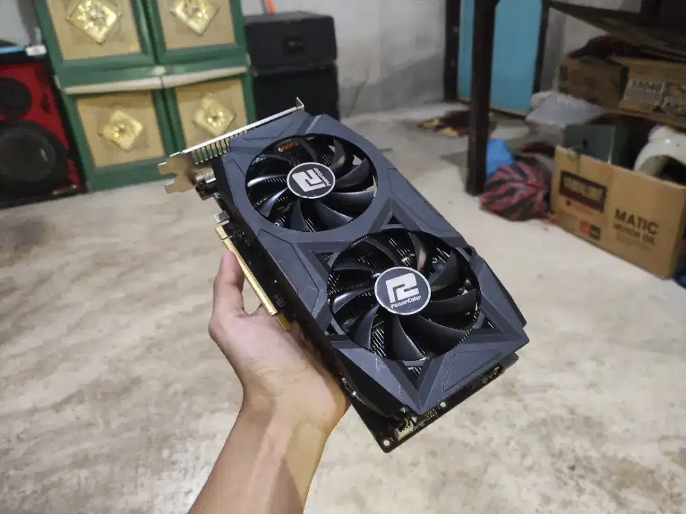 VGA Power Color RX 580 8GB, normal, bekas pemakain pribadi