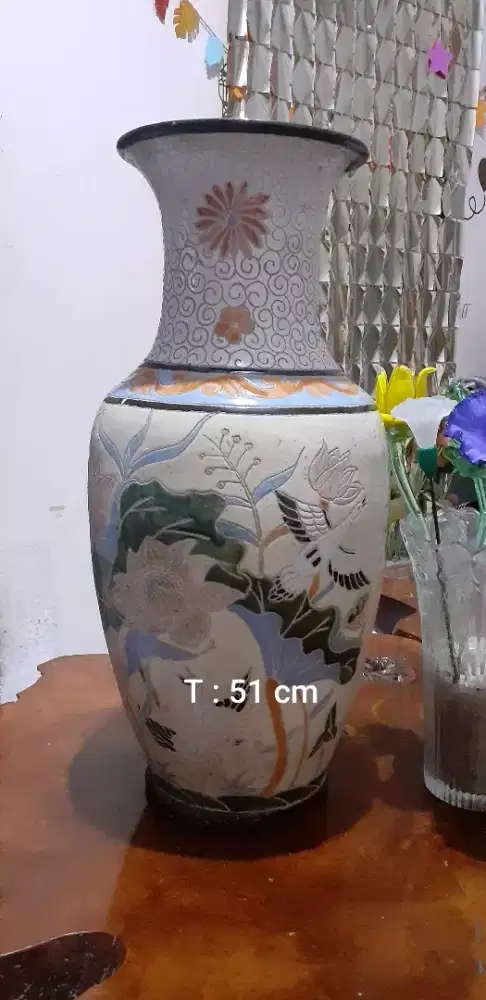 Jual  Vas keramik Cina antik Fenix ​​tahun 1970-an.